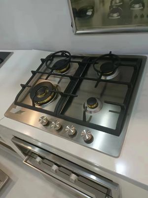 Σπίτι μαγειρικής με μεταλλικό κουμπί και χάλκινο ακροφύσιο 4 αερίου 1 ενιαίο ηλεκτρικό υπέρυθρο κεραμικό κέντρο