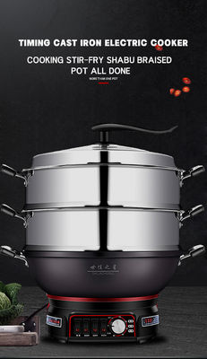 Σπιτική κουζίνα Μη κολλητική ηλεκτρική τηγάνι με έξυπνο έλεγχο θερμοκρασίας