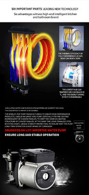 Ηλεκτρονική ανάφλεξη διπλού κυκλώματος τοίχος θερμαντήρας νερού φυσικού αερίου για υπνοδωμάτιο