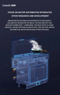 2 καυστήρες κουζίνα οικιακό ολοκληρωμένο φούρνο με 50000 φορές ανάφλεξη και 220V τάση