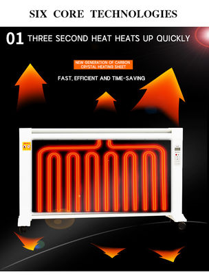 2400W Ηλεκτρικός θερμαντήρας υπέρυθρης συγκέντρωσης Κρυστάλλων άνθρακα θερμαντικό ψυγείο για το υπνοδωμάτιο