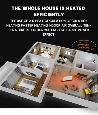 2400W Ηλεκτρικός θερμαντήρας υπέρυθρης συγκέντρωσης Κρυστάλλων άνθρακα θερμαντικό ψυγείο για το υπνοδωμάτιο